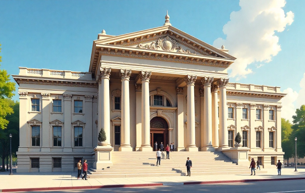 A modern public hospital or university campus building