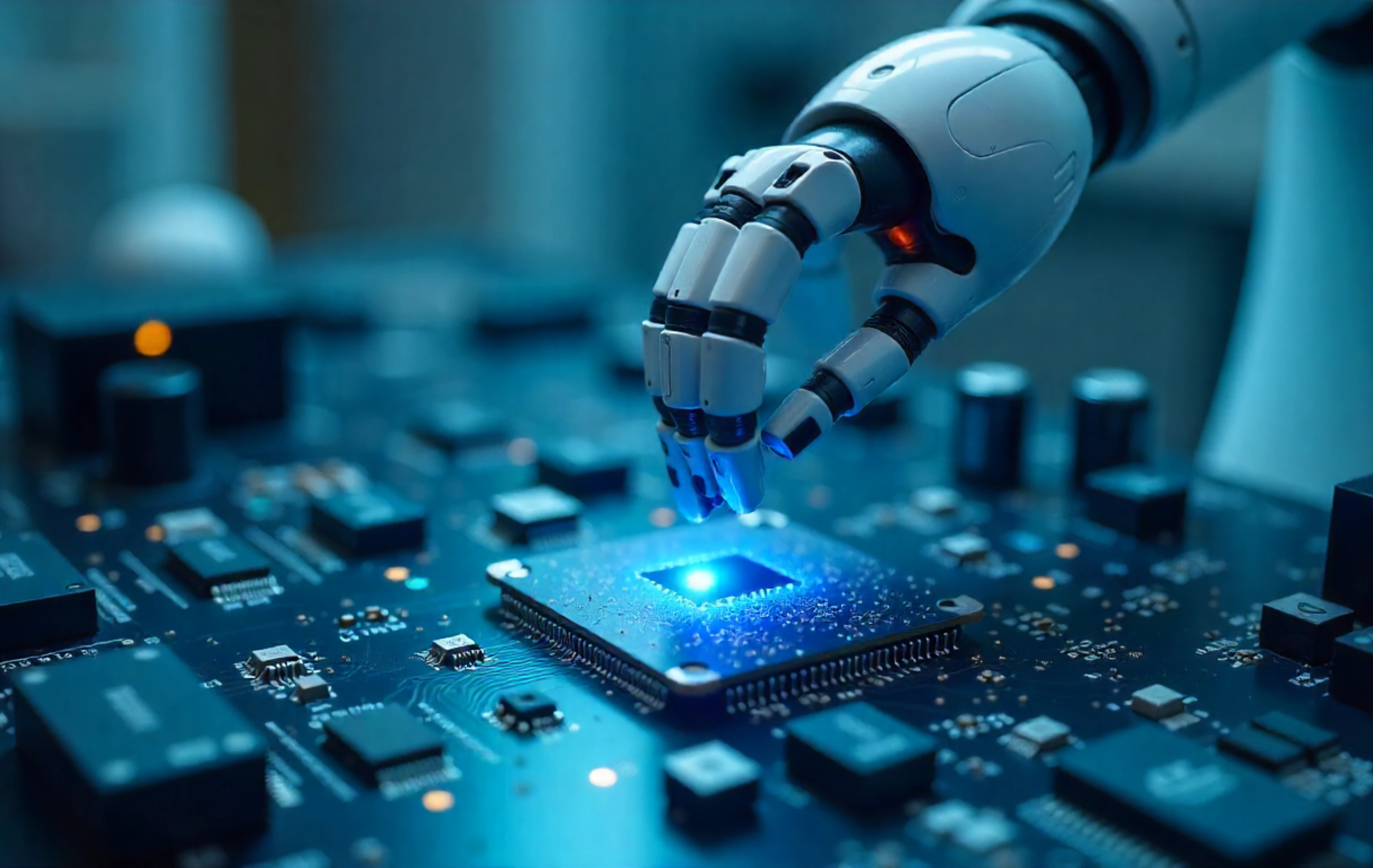 Interior of a specialized manufacturing facility with heavy machinery