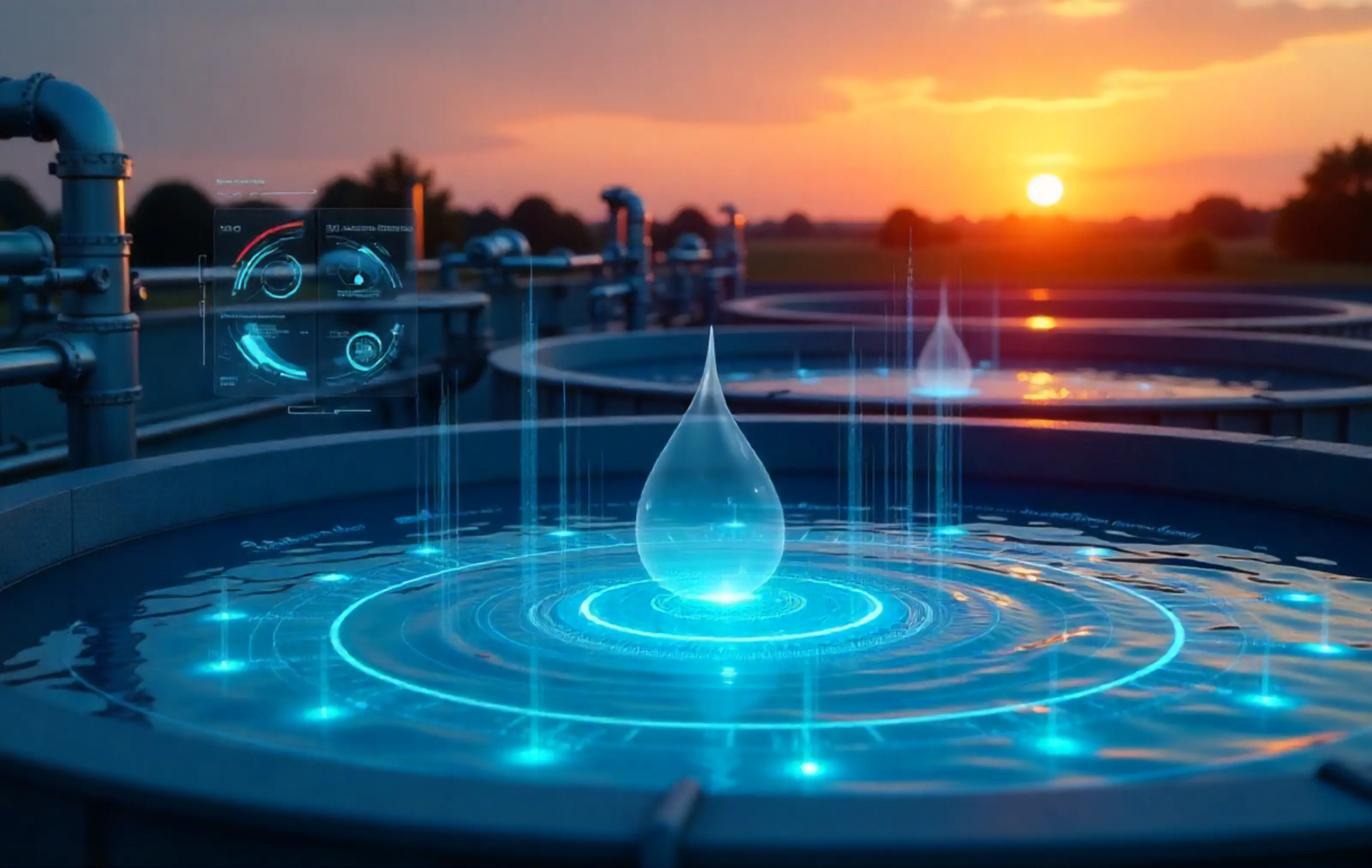 A wastewater treatment and recycling facility